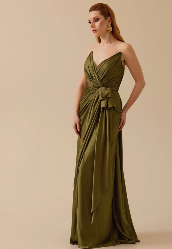 Satin evening dress